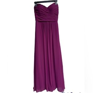Bill Levkoff formal strapless dress maxi purple